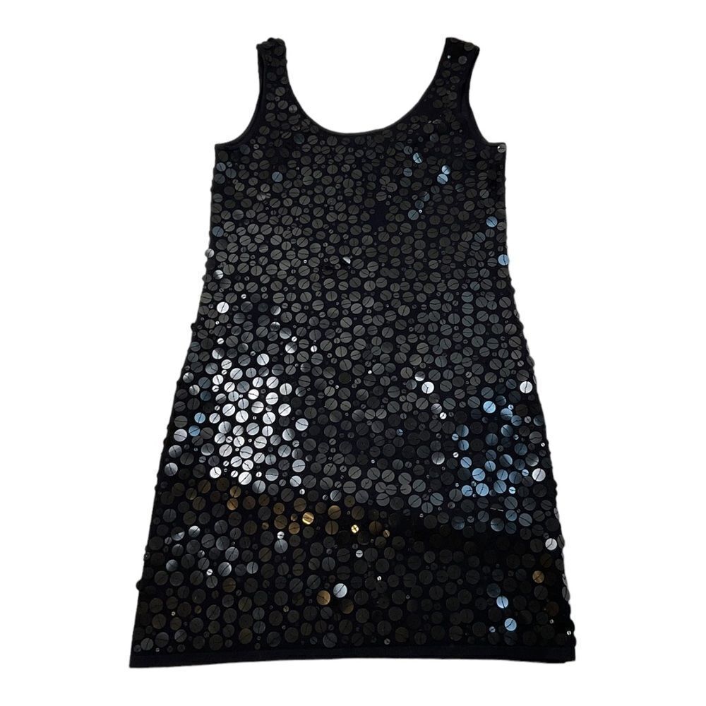 Worthington Women’s Black Sleeveless Sequin Knee Length Dress Size M. - Picture 9 of 16